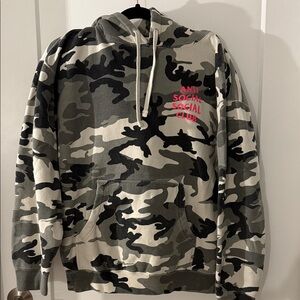 Anti Social Social Club Black and Gray Camo Hoodie